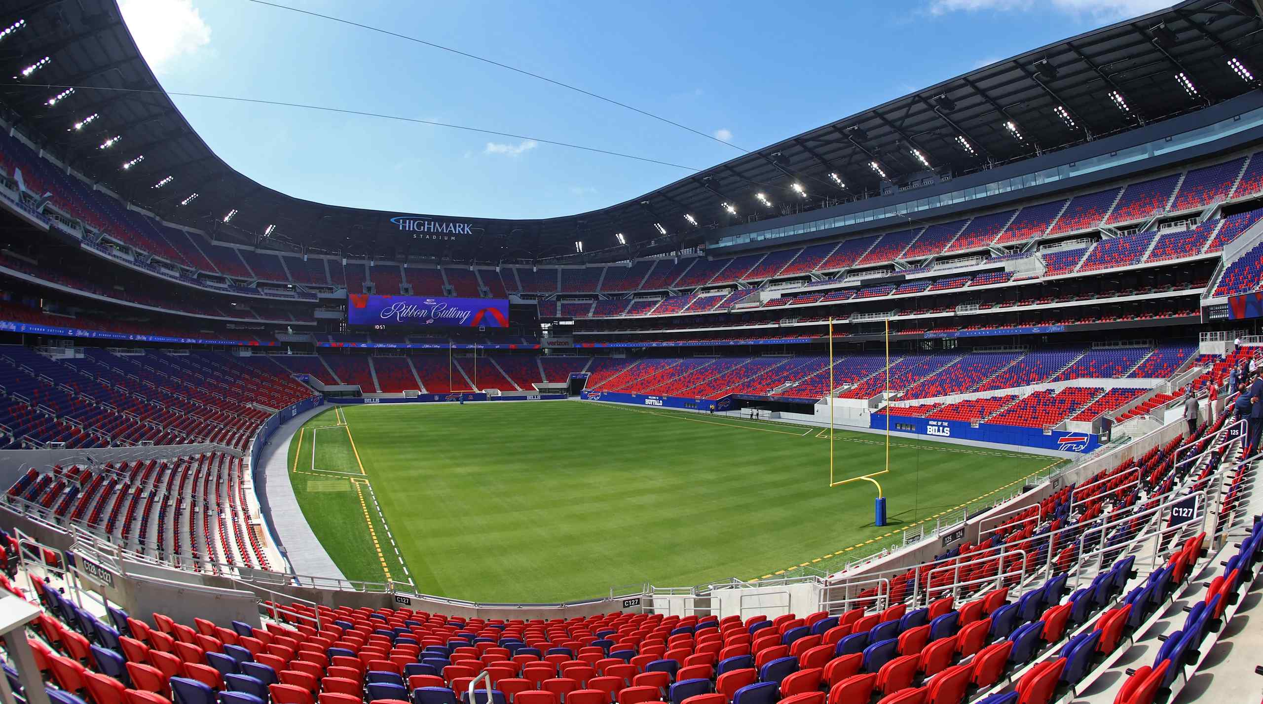 An empty Highmark Stadium, home of the Buffalo Bills.